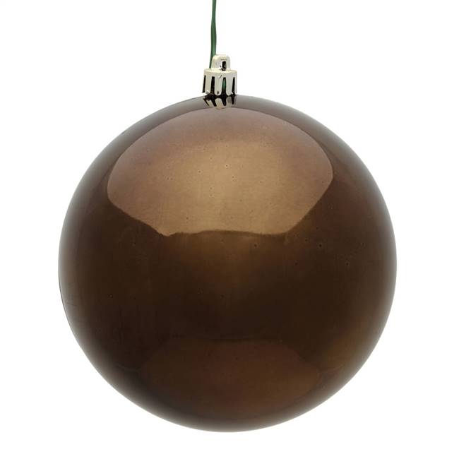 4" Chocolate Shiny Ball UV 6/Bag