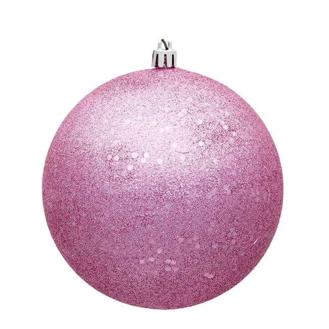 4" Pink Sequin Ball Drilled 6/Bag