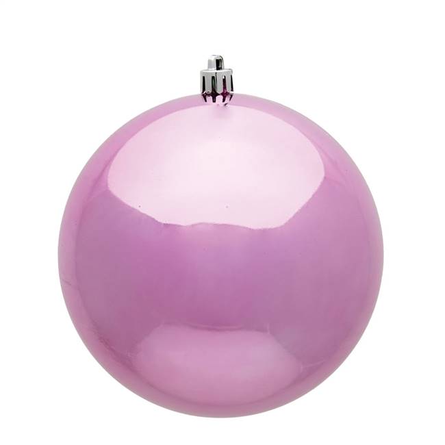 4" Pink Shiny Ball UV 6/Bag