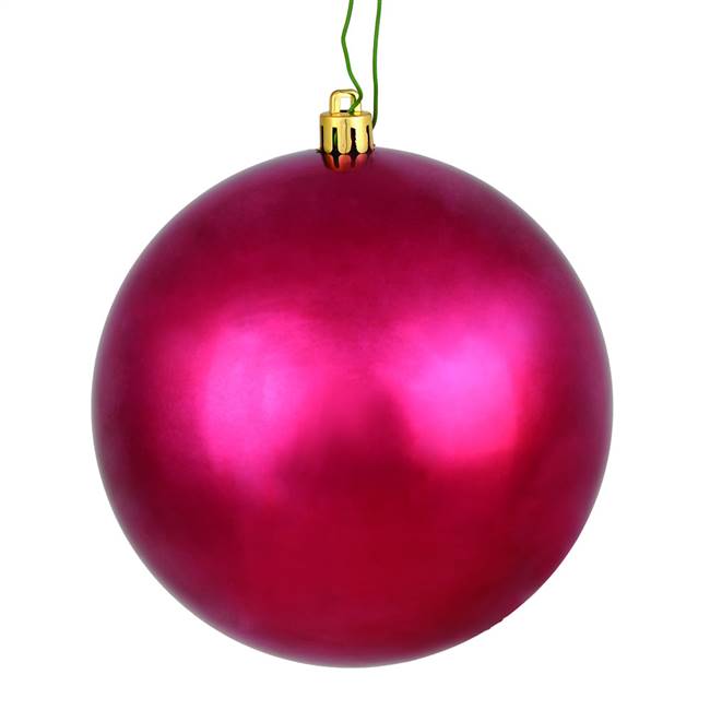 4.75" Berry Red Shiny Ball UV Dril 4/Bag