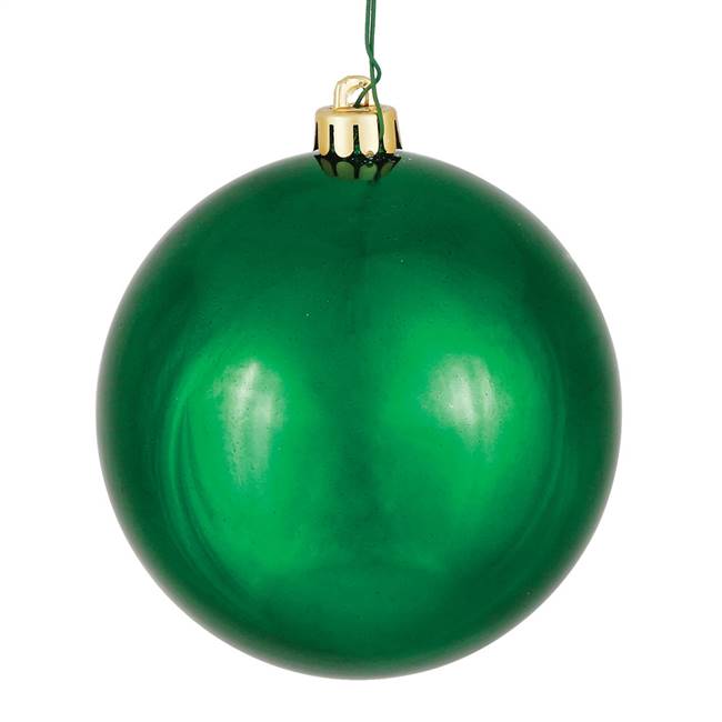 4.75" Emerald Shiny Ball UV Drilled 4/Bg