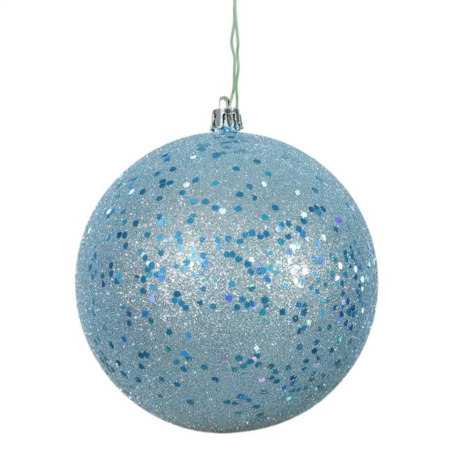 4.75" Baby Blue Sequin Ball Drill 4/Bag