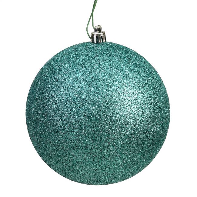 4.75" Seafoam Glitter Ball Drilled 4/Bag