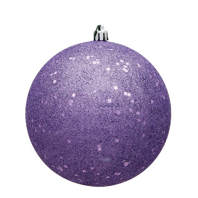 4.75" Lavender Sequin Ball Drilled 4/Bag
