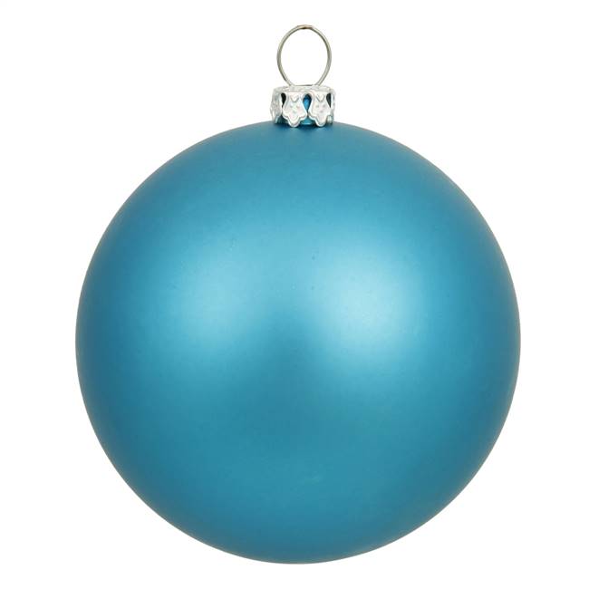 6" Turquoise Matte Ball UV Drilled 4/Bag