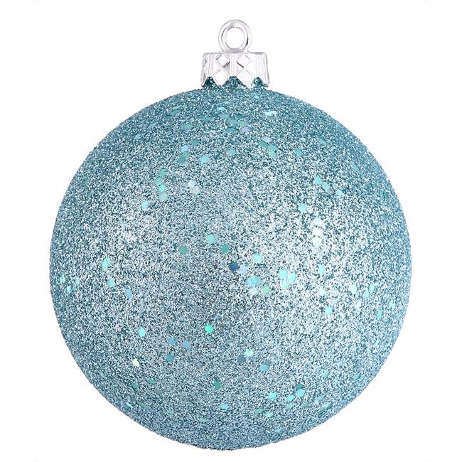 6" Baby Blue Sequin Ball Drilled 4/Bag