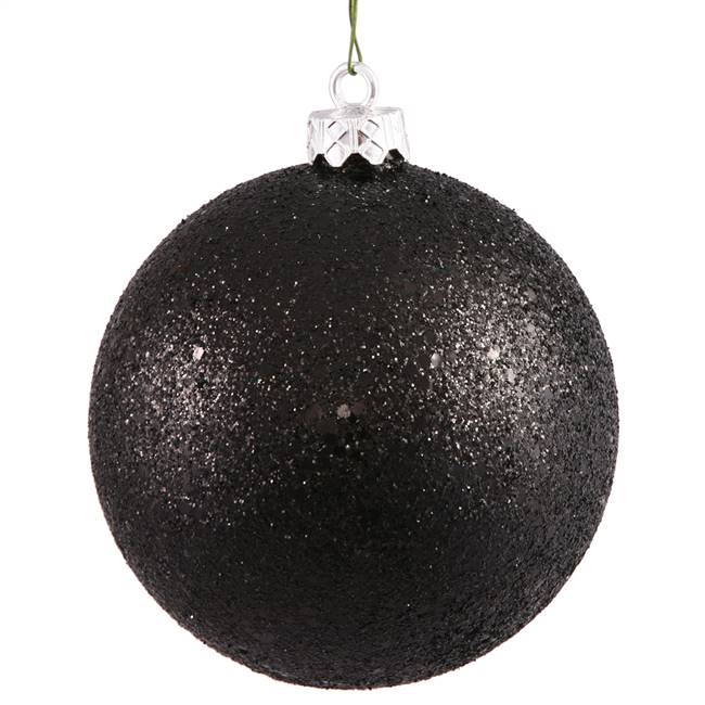 10" Black Sequin Ball Drilled Cap