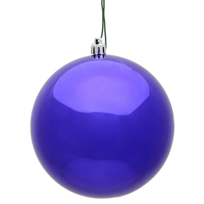 10" Purple Shiny Ball UV Drilled Cap