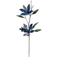 23" Blue Velvet Magnolia 6" Flower x 2