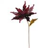 31" Burgundy Velvet Poinsettia 14" Flr