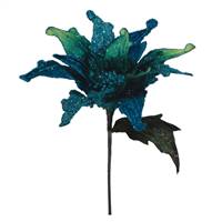 31" Peacock Velvet Poinsettia 14" Flowr