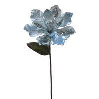 29" Silver Velvet Magnolia 9" Flower