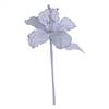 21" White Velvet Hibiscus 6" Flower