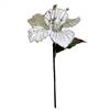 21" Cream Velvet Hibiscus 6" Flower