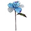 21" Aqua Velvet Hibiscus 6" Flower