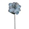 27" Silver Glitter Amaryllis 7.5" Flwr