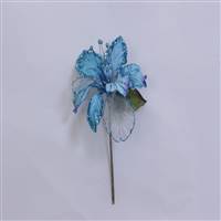 27" Aqua Glitter Amaryllis 7.5" Flower