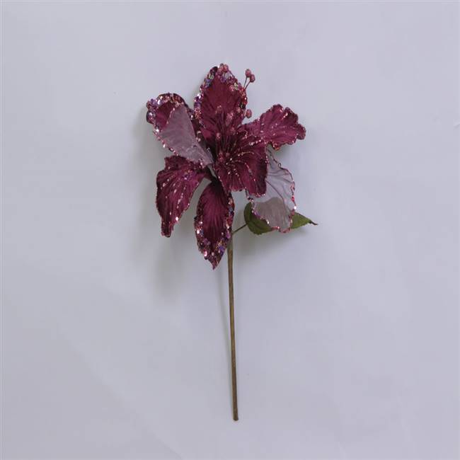 27" Mauve Glitter Amaryllis 7.5" Flowr