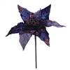 32" Purple Glitter Poinsettia 11" Flwr