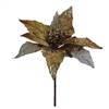 32" Gold Glitter Poinsettia 11" Flower