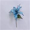 31" Aqua Glitter Poinsettia 13" Flower