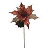 31" Chocolate Glitt Poinsettia 13" Flwr