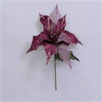 31" Mauve Glitter Poinsettia 13" Flowr