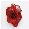 26" Red Velvet Sheer Rose 6" Flower