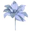 31" White Glitter Magnolia 13" Flower