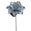 31" Silver Glitter Magnolia 13" Flower