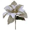 31" Cream Glitter Magnolia 13" Flower