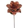31" Copper Glitter Magnolia 13" Flower