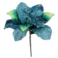 31" Peacock Glitter Magnolia 13" Flower