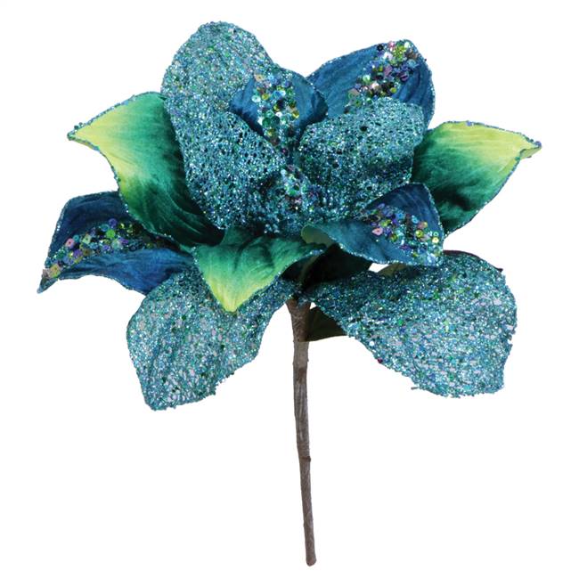 31" Peacock Glitter Magnolia 13" Flower