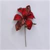 30" Red Beaded Magnolia 11" Flower
