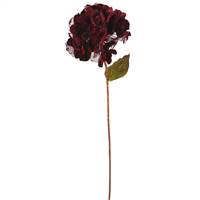 29" Burgundy Velvet Hydrangea 7" Flower
