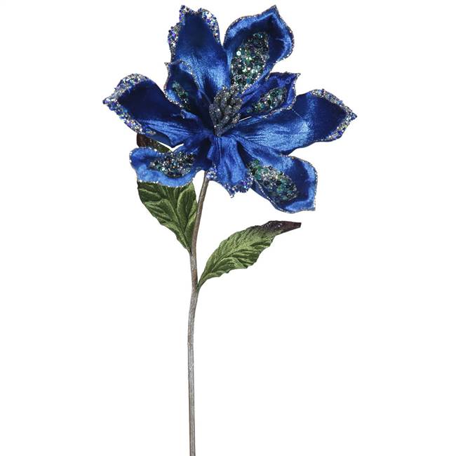 22" Blue Magnolia, 9" Flower 3/Bag