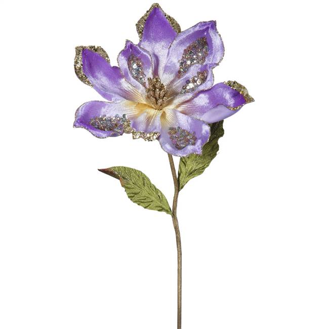 22" Violet Magnolia, 9" Flower 3/Bag