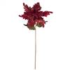 20" Red Poinsettia 14" Flower 3/Bg