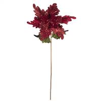 20" Red Poinsettia 14" Flower 3/Bg