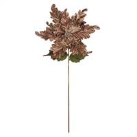 20" Chocolate Poinsettia 14" Flower 3/Bg