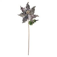 20" Silver Poinsettia 12" Flower 3/Bg