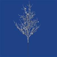 29" Silver Sparkle Berry Twig Spray