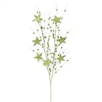 34" Light Green Sparkle Berry Star Spray