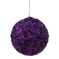 3.5" Purple Sparkle Sequin Ball