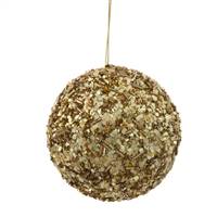 3.5" Gold Sparkle Sequin Ball