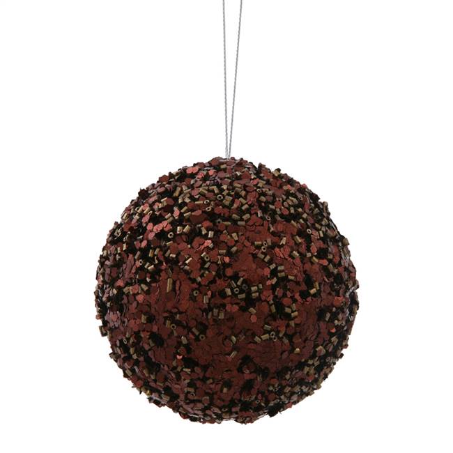 3.5" Chocolate Sparkle Sequin Ball