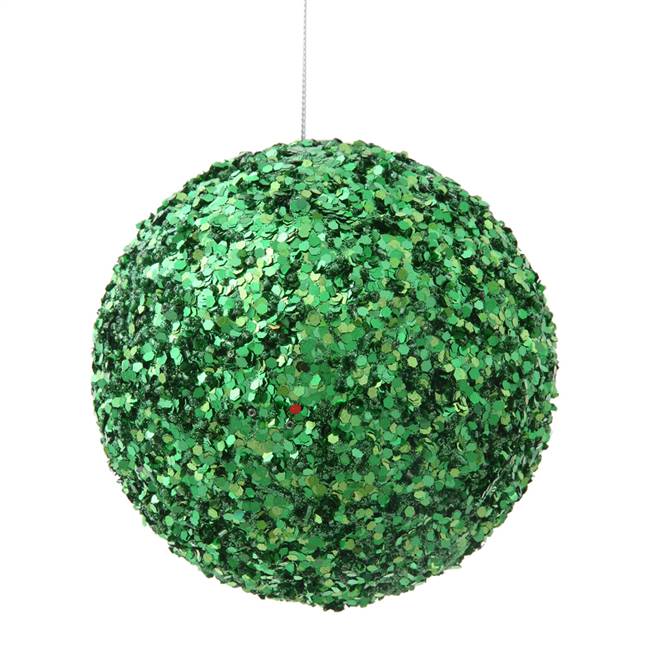 4.75" Green Sparkle Sequin Ball