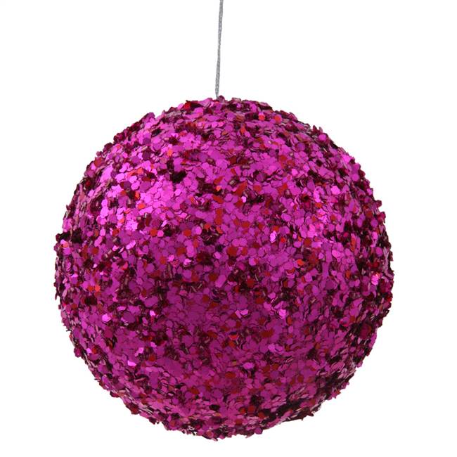 4.75" Cerise Sparkle Sequin Ball