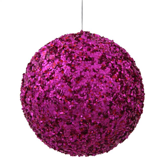 6" Cerise Sparkle Sequin Ball